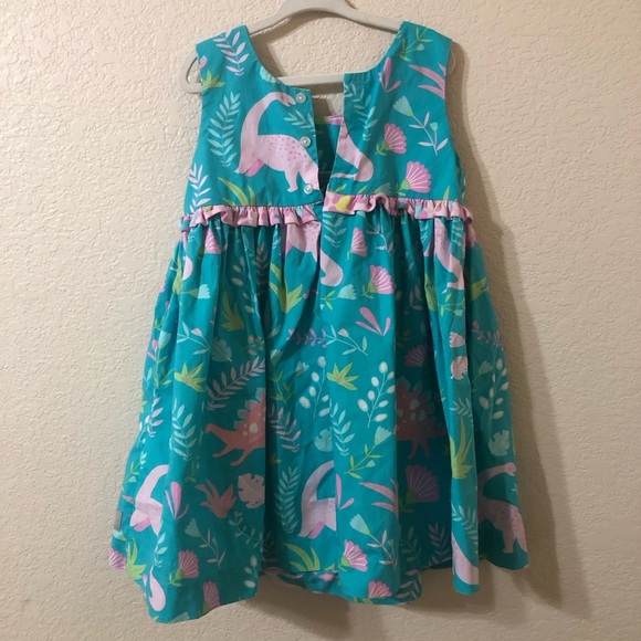Eleanor Rose Lacey Blue Pink Dinosaur Dress with Pockets - Size 4-5 - Picture 3 of 5